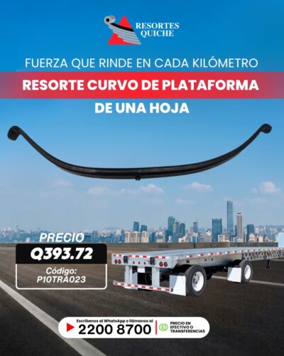 RESORTE CURVO DE PLATAFORMA DE UNA HOJA