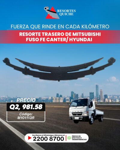 RESORTE TRASERO DE MITSUBISHI FUSO FE CANTER