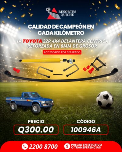 1a TOYOTA 22R 4X4 DELANTERA CENTRICA REFORZADA EN 8mm DE GROSOR