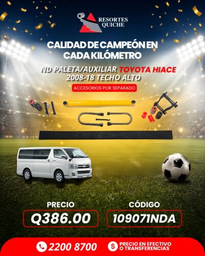 ND PALETA/AUXILIAR TOYOTA HIACE 2008-18 TECHO ALTO