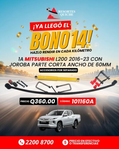 1a MITSUBISHI L200 2016-23 CON JOROBA PARTE CORTA ANCHO DE 60mm