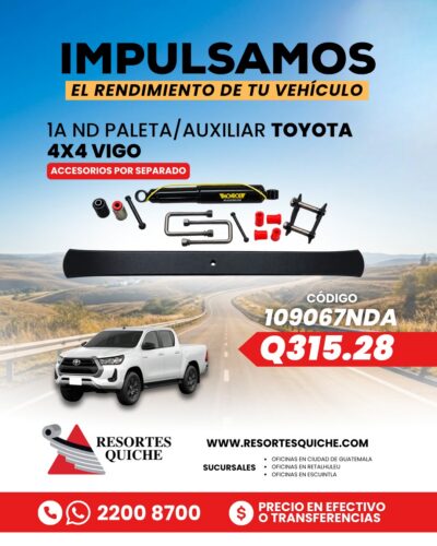 1a TOYOTA 4X4 VIGO 24" X 27" CON JOROBA PARTE CORTA