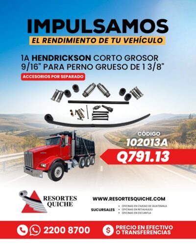 1a HENDRICKSON CORTO GROSOR 9/16" PARA PERNO GRUESO DE 1 3/8"