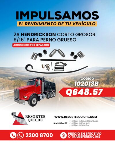 2a HENDRICKSON CORTO GROSOR 9/16" PARA PERNO GRUESO