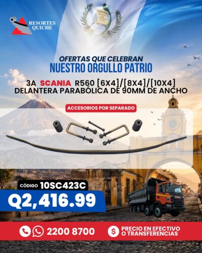 3a SCANIA R560 [6X4]/[8X4]/[10X4] DELANTERA PARABÓLICA DE 90mm DE ANCHO